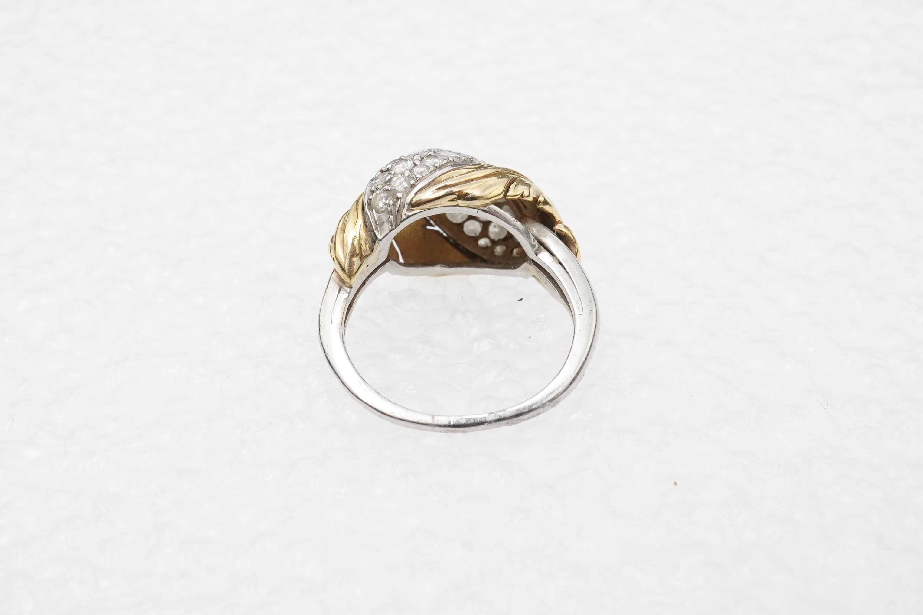 A gold and diamond dress ring, 1960s